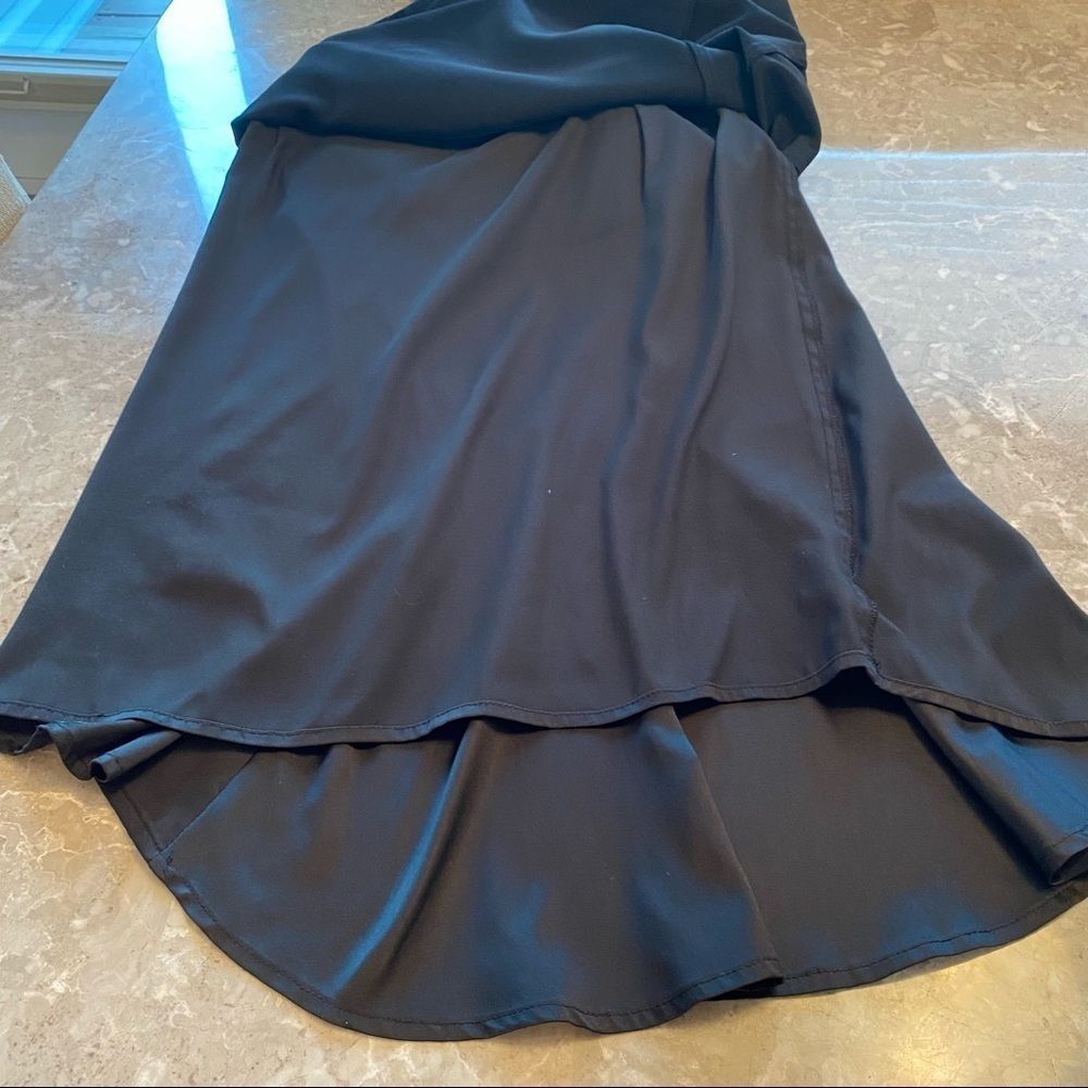 Marciano black Asymmetrical Satin pencil skirt size 4 - Picture 6 of 8